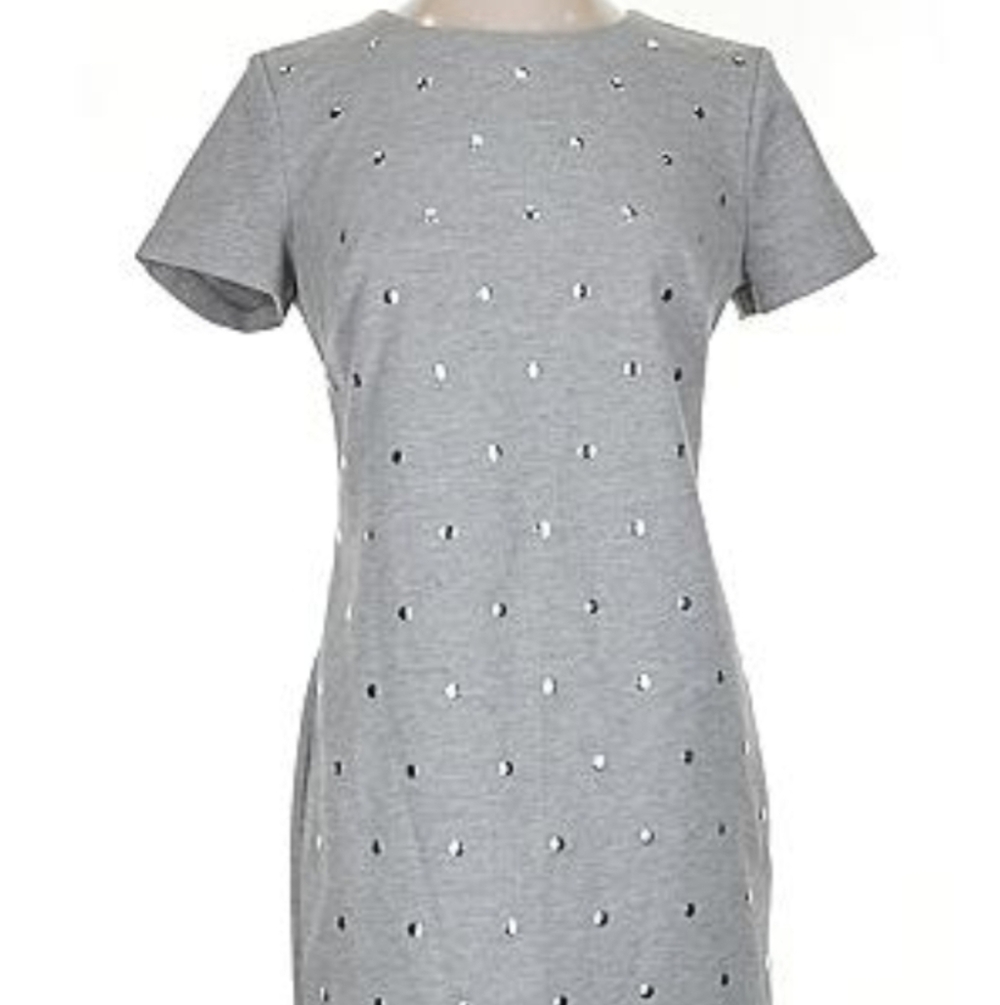 MICHAEL Michael Kors Gray Embellished Mini Dress